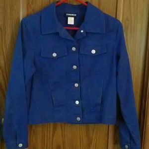 Royal blue jean jacket Froenza size medium
